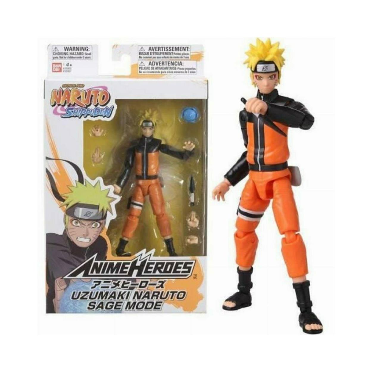 Bandai Anime Heroes: Naruto - Uzumaki Naruto Sage Mode Action Figure (17cm) (36907)