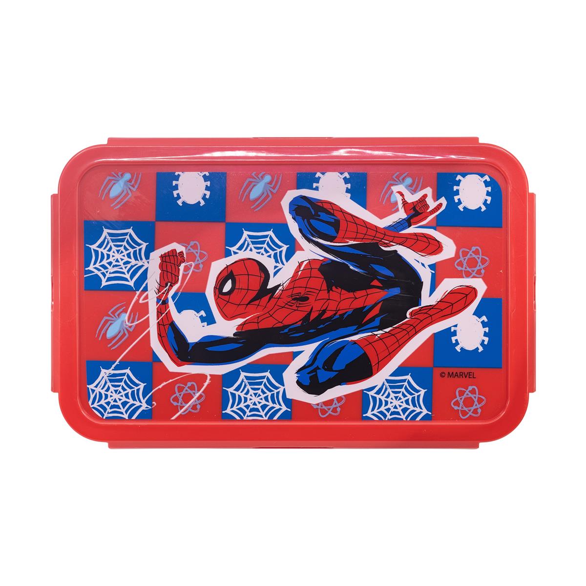 Stor: Marvel: Spider-Man Arachnid Grid - Rectangular Food Container With Removable Compartments (1190ml) (74745)