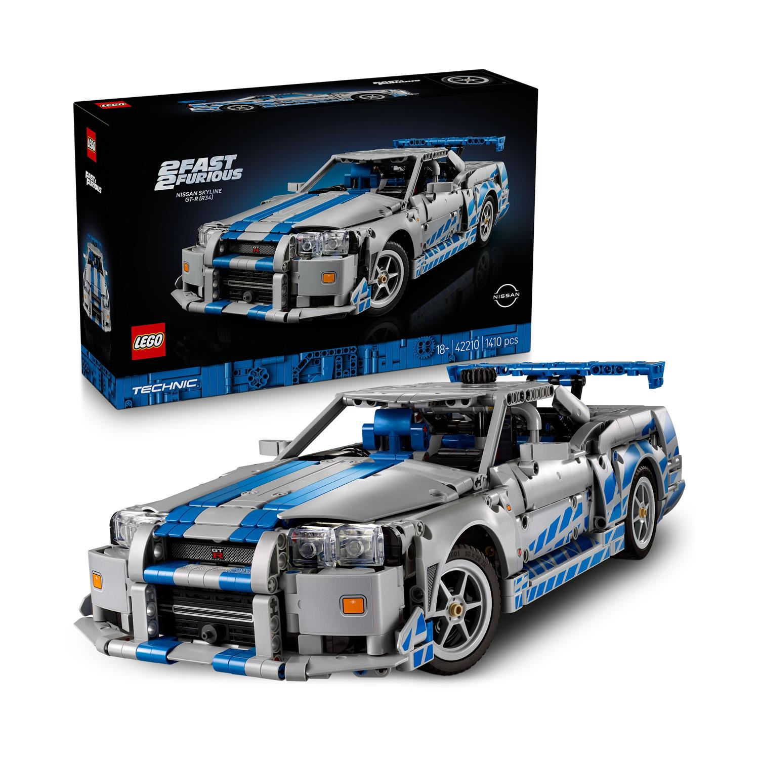 LEGO Technic: 2 Fast 2 Furious Nissan Skyline GT-R (R34) Car (42210)