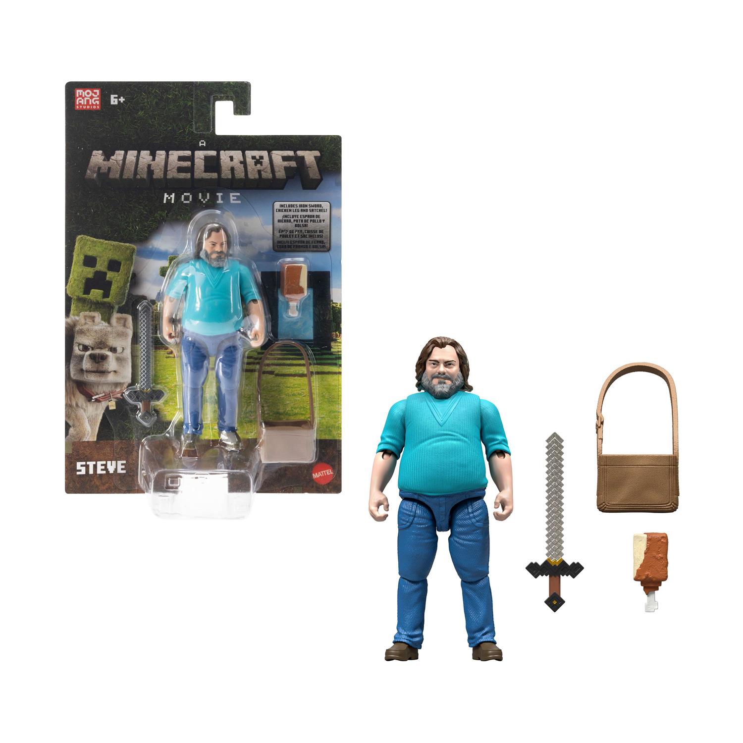 Mattel Minecraft Movie: Steve Figure (JFR57)