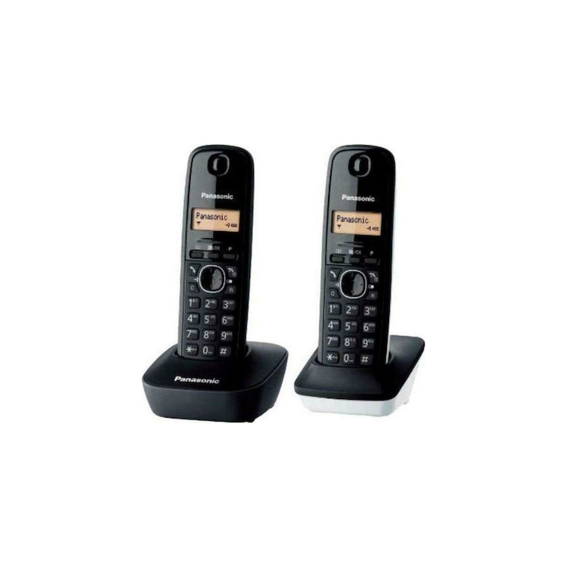 Ασύρματο Ψηφιακό Τηλέφωνο Panasonic KX-TG1612 Μαύρο - Λευκό EU