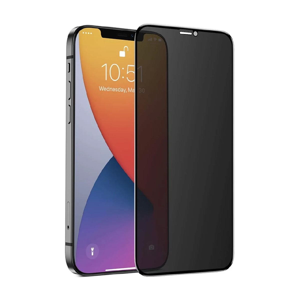 Tempered Glass Ancus Privacy 30 Μοίρες Protection Full Face 3D για Apple iPhone 16 Plus 15 Plus