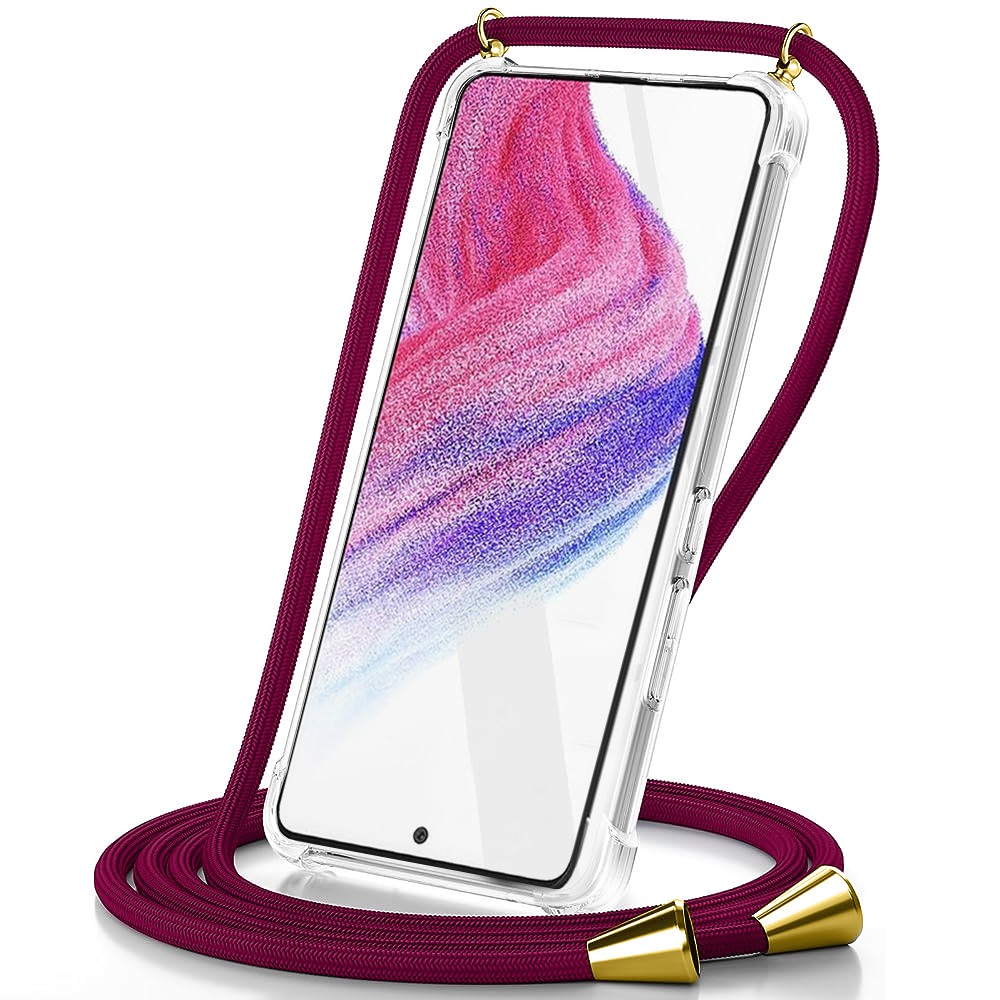 Θήκη Ancus Crossbody για Samsung SM-A156 Galaxy A15 5G  SM-A155 Galaxy A15 4G με Κορδόνι Κόκκινο