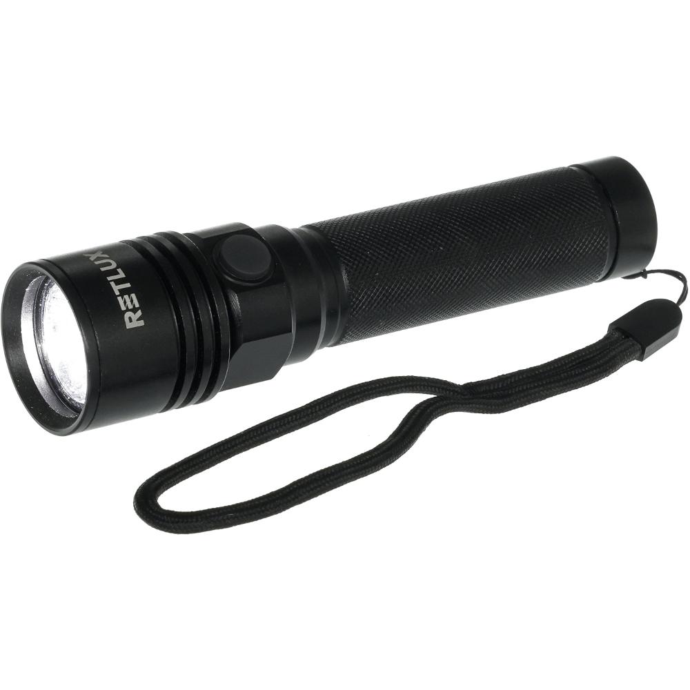 Επαναφορτιζόμενος Φακός Retlux RPL 400 240 Lumens Απόσταση Δέσμης: 100m Αυτονομία: 6h Βάρος: 84gr IPX4 Πλαστικός 2000mAh