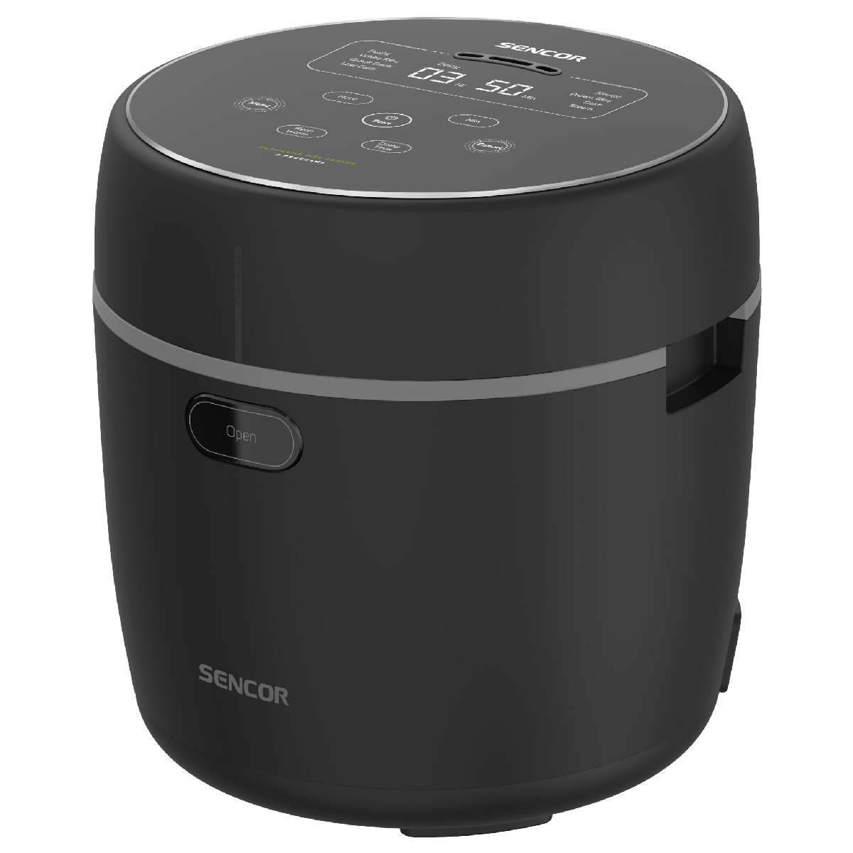 Ατμομάγειρας Ρυζιού Sencor SRM 0671BK 0,6lt 500W με Αντικολλητική Επιφάνεια Low Carb και Low Sugar Function Μαύρο
