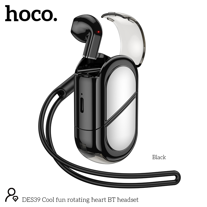 Wireless Hands Free Hoco. DES39 V.5.3 230mAh 4 Ώρες Ομιλίας Μαύρο