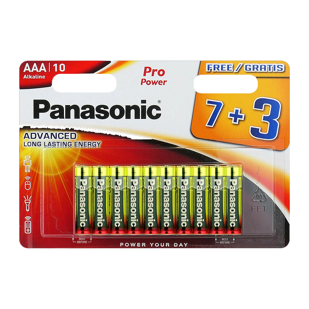 Μπαταρία Αλκαλική Panasonic Alcaline Pro Power LR03 size AAA 1.5V Τεμ. 10