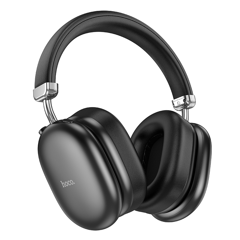 Wireless Ακουστικά Stereo Hoco W35 Max V5.4 800mAh με υποδοχή Micro SD και AUX ANC Μαύρα