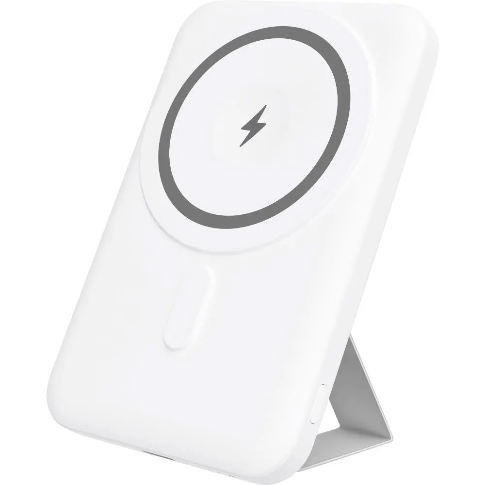 Power Bank Yenkee YPB 501 5000mAh 15W 3A MagSafe Ασύρματη Φόρτιση και 1xUSB-C PD20W, LED Ένδειξη Μπαταρίας Λευκό