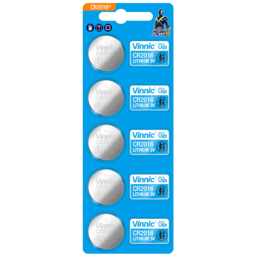 Buttoncell Lithium Vinnic CR2016 3V Τεμ. 5