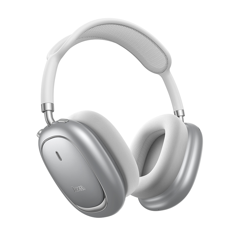 Wireless Ακουστικά Stereo Hoco W68 Calma HiFi Audio ANC v6.0 400mAh 45 Ώρες Ομιλίας AUX USB-C Ασημί