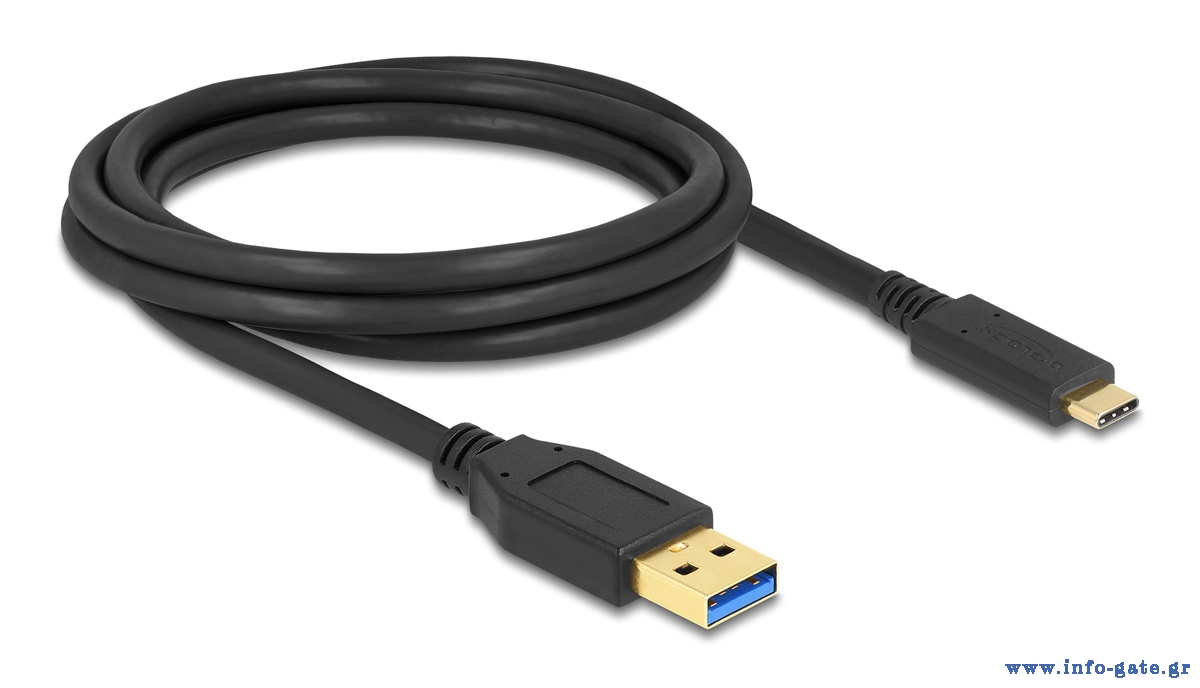 DELOCK καλώδιο USB-C σε USB 84004, 10Gbps, 2m, μαύρο