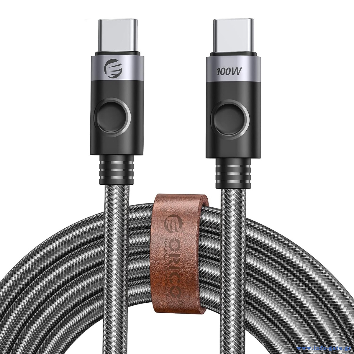 ORICO καλώδιο USB-C C2CZ, 100W, 480Mbps, 1m, μαύρο