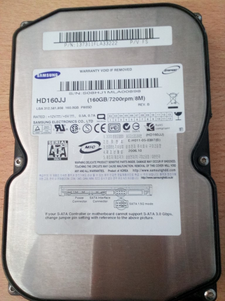 Samsung HD1600JJ 160GB 7200RPM 3.5