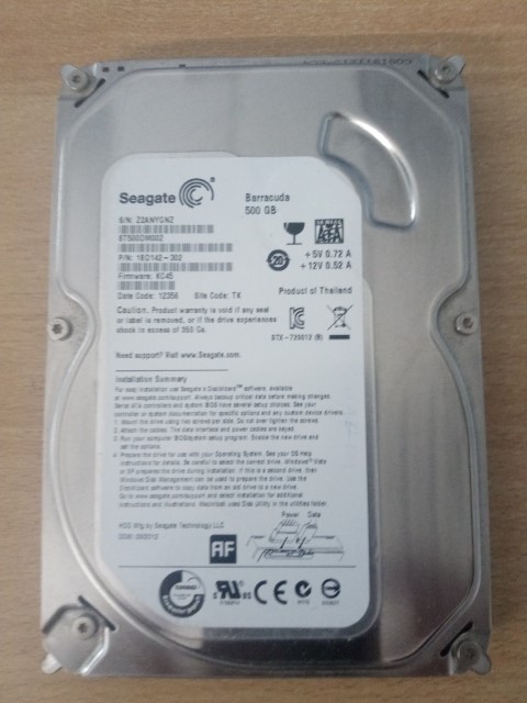 Seagate Barracuda 500GB ST500DM002 7200rpm 3.5