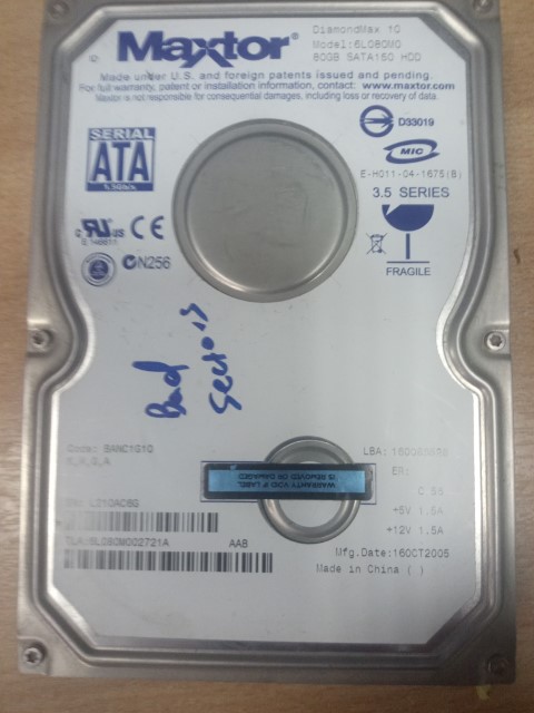 Maxtor DiamondMax 80GB 6L080M0 SATA 150 3.5