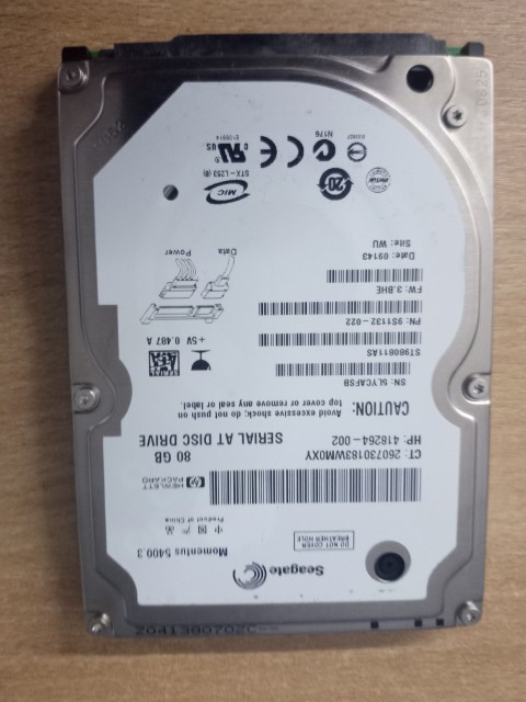 Seagate 80GB 5400RPM 418264-002 2,5