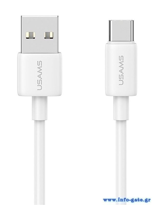 USAMS καλώδιο USB-C σε USB US-SJ708, 3A, 480Mbps, 1m, λευκό