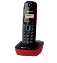 Ασύρματο Ψηφιακό Τηλέφωνο Panasonic KX-TG1611GRR Μαύρο-Κόκκινο με Αναγνώριση Κλήσης, Λειτουργία Αφύπνισης και Φωτιζόμενη Οθόνη