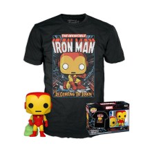 Funko Pop! & Tee (Adult): Marvel - Holiday Iron Man (Glows in the Dark) Vinyl Figure & T-Shirt (L)