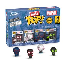 Funko Bitty Pop! 4-Pack: Spider-Man - Miles Morales, Ghost-Spider, Spider-Man 2099, Spider-Man Stealth Suit Vinyl Figures