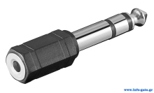 GOOBAY αντάπτορας ήχου 6.35mm σε 3.5mm 11100, μαύρος, 10τμχ
