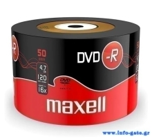 MAXELL DVD-R 4.7GB/120min, 16x speed, spindle pack 50τμχ
