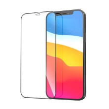 Tempered Glass Hoco 0.33mm Flash Attach Full Silk Screen HD για Apple iPhone 12 Mini Μαύρο