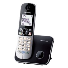 Ασύρματο Ψηφιακό Τηλέφωνο Panasonic KX-TG6851 EU  με Μεγάλη Οθόνη και Ανοιχτή Ακρόαση Μαύρο-Ασημί