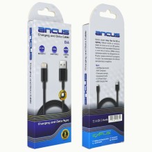 Καλώδιο Σύνδεσης και Φόρτισης Ancus Flow E44 USB σε Lightning 2.0A Data Transfer 480Mbp Μαύρο 1m