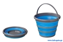 PROPLUS πτυσσόμενος κάδος 370307, 10L, μπλε/γκρι