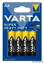 VARTA μπαταρίες Zinc Carbon Super Heavy Duty, AA/R6P, 1.5V, 4τμχ