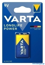 VARTA αλκαλική μπαταρία Longlife Power, 9V, 1τμχ