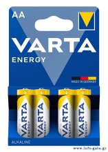 VARTA αλκαλικές μπαταρίες Energy, AA/LR6, 1.5V, 4τμχ