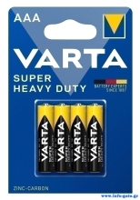 VARTA μπαταρίες Zinc Carbon Super Heavy Duty, AAA/R03, 1.5V, 4τμχ