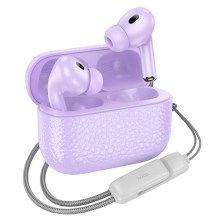 Wireless Hands Free Hoco EQ9 Duke TWS V5.3 320mAh 7 Ώρες Λειτουργίας με LED Οθόνη και Συμβατά με Siri Μωβ