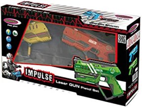 JAMARA Impulse laser set μάχης με ήχο, LED, δόνηση, 4 ρυθμίσεις όπλου