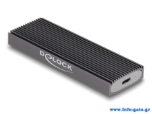 DELOCK θήκη για M.2 NVMe PCIe/SATA SSD 42019, tool free, 10Gbps, μαύρη