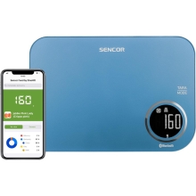Ζυγαριά Κουζίνας 5kg Sencor SKS 7072BL LCD Οθόνη με Bluetooth και Εφαρμογή Κινητού Μπλε