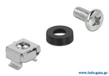 DELOCK σετ βίδες με παξιμάδια 42420 για rack, M6/16mm, 20τμχ