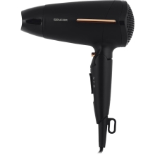 Σεσουάρ Μαλλιών Ταξιδίου Sencor SHD 0045BK 1600W Αναδιπλούμενο με 2 Επιλογές Θερμοκαρασίας και Ταχύτητας Αέρα Μαύρο