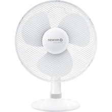 Επιτραπέζιος Ανεμιστήρας Sencor SFE 4037WH-EUE3 50W Διαμέτρου 40cm με 3 Ταχύτητες και Δυνατότητα Αυτόματης Περιστροφής εως 90° Λευκός