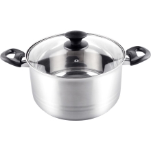 Κατσαρόλα LEGER SS 24x13,5cm 6,1lt Stainless Steel Lamart LTB2413 Ασημί