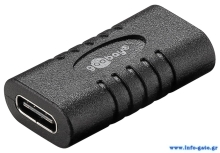 GOOBAY αντάπτορας USB-C 45401, θηλυκό σε θηλυκό, 5Gbit/s, 60W, μαύρος