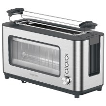 Φρυγανιέρα Sencor STS 4050SS 1200W με Μεγάλη Υποδοχή Ασημί