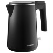 Βραστήρας Sencor SWK 0156BK 1 lt 1500 W με Αφαιρούμενο και Πλενόμενο Φίλτρο Κατά των Αλάτων Μαύρο