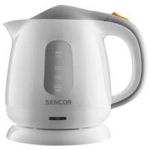 Βραστήρας Sencor SWK 1100WH 1 lt 100W με Αφαιρούμενο και Πλενόμενο Φίλτρο Ρύπων και Αλάτων Λευκό