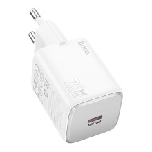 Φορτιστής Ταξιδίου Small Body Hoco N40 Mighty USB-C PD20W GaN Tech Λευκός