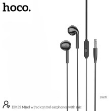 Hands Free Hoco. DM35 Mind Earphones Stereo 3.5mm με Μικρόφωνο και Πλήκτρο Λειτουργίας 1.2m Μαύρα