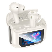 Wireless Hands Free Hoco EQ21 Sandy 400mAh  v5.4 με ANC ENC TWS 7 Ώρες Ομιλίας και Οθόνη Αφής Λευκά